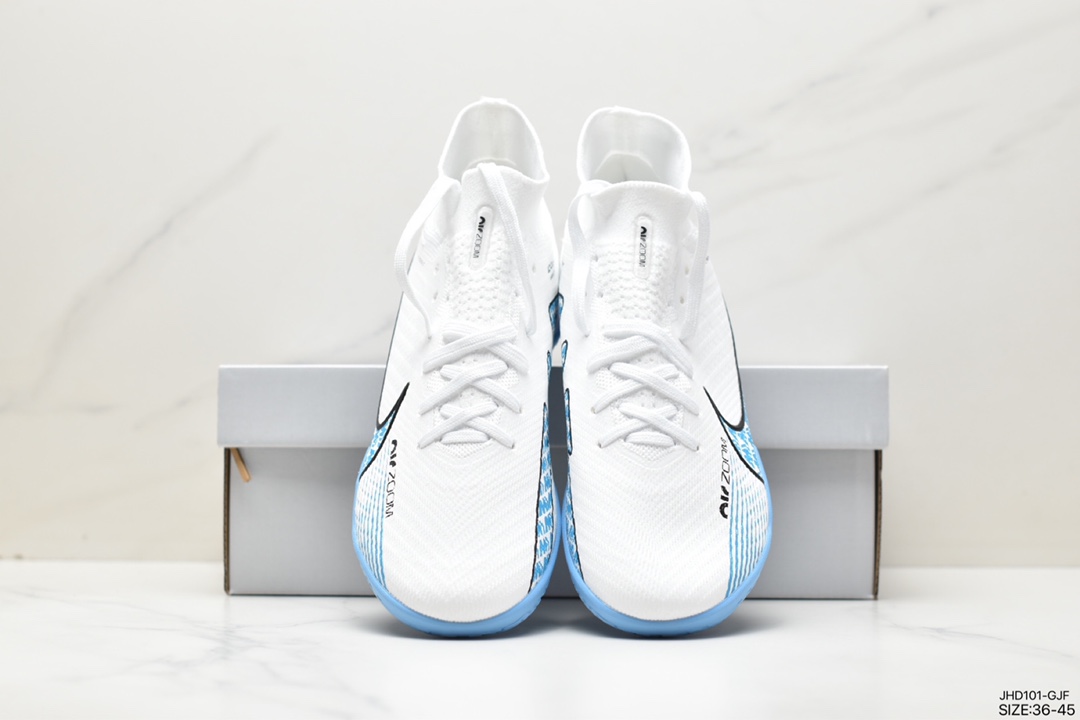 耐克, Zoom Air, Zoom, Nike Zoom Superfly 9Academy IC, NIKE, DJ5627-146 - 耐克 Nike Zoom Superfly 9Academy IC 减震防滑耐磨 足球鞋 蓝白色 DJ5627-146