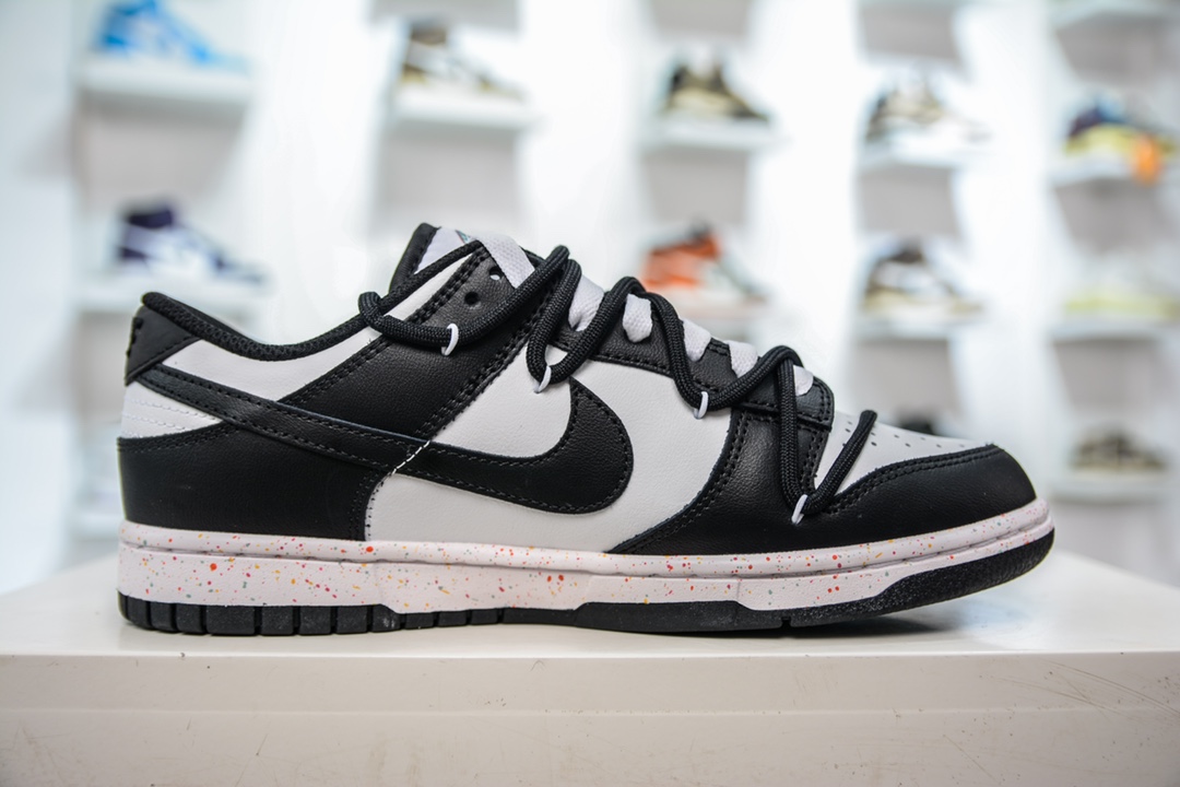 240 R Nike Dunk 三勾解构抽绳绑带 黑白熊猫 FD4623-132