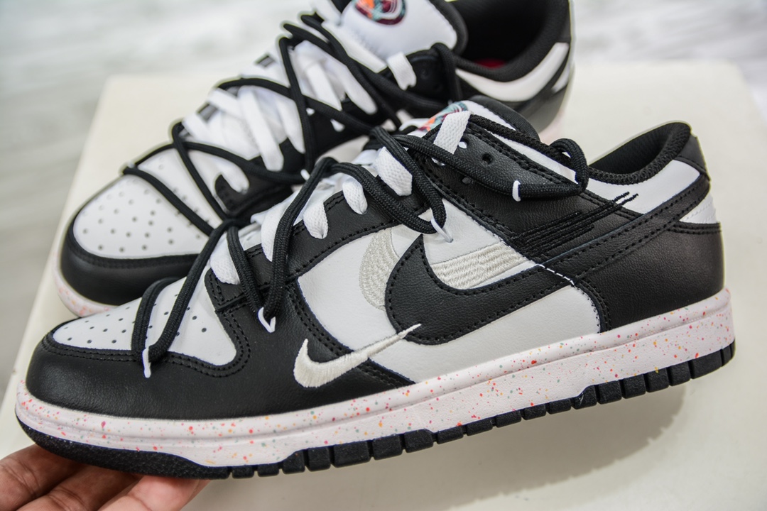 240 R Nike Dunk 三勾解构抽绳绑带 黑白熊猫 FD4623-132