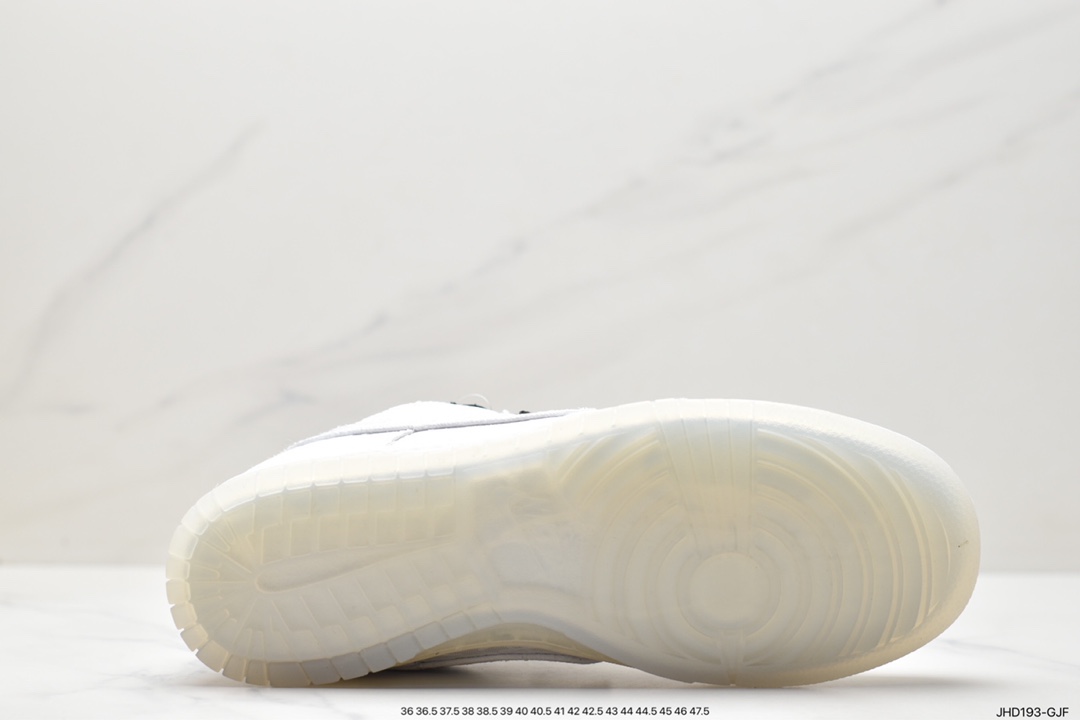 190 Fragment Design x Clot x Nike SB Dunk Low”20th Anniversary/White Silk”扣篮板鞋“联名丝绸白黑刮刮乐” FN0315-100