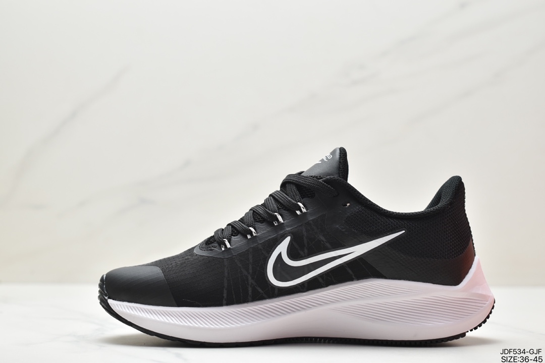 运动跑鞋, 跑鞋, 耐克, Zoom, Nike Zoom Winflo 8, NIKE, CW3419-008 - 耐克 Nike Zoom Winflo 8 防滑耐磨 减震透气 低帮 休闲运动跑鞋 男款 黑白 CW3419-008