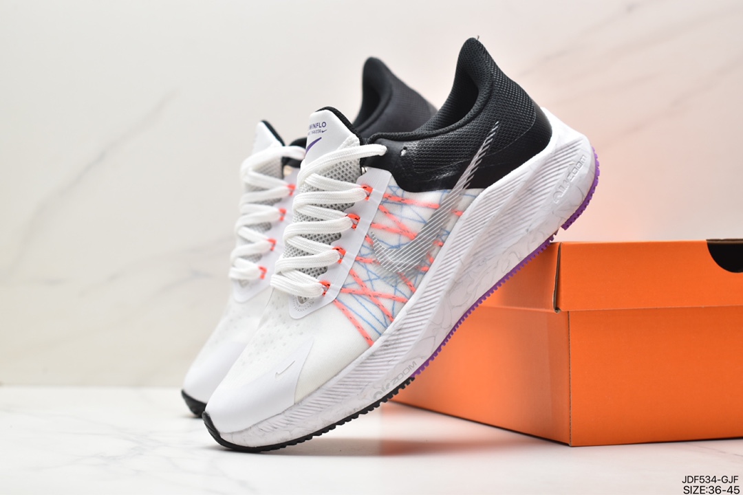 125 耐克Nike Zoom WINFLO 8代缓震大底飞线贾卡轻质透气休闲运动跑步鞋“登月温弗洛8代” CW3419-008