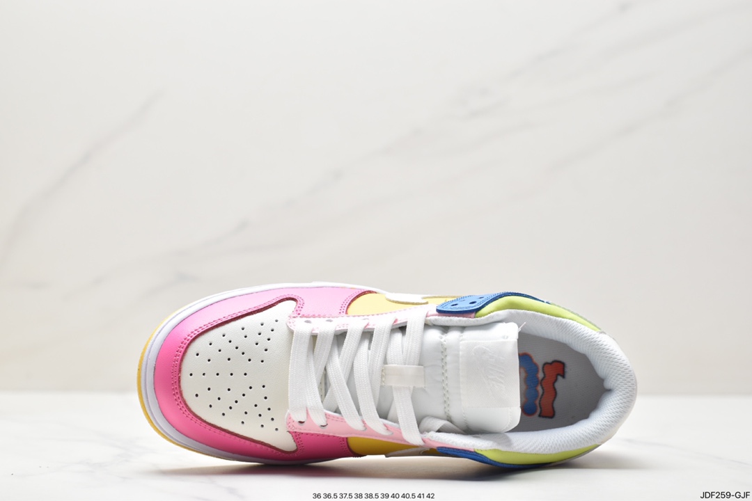 125 耐克Nike SB Dunk Low扣篮系列低帮休闲运动滑板板鞋采用软质牛剖皮鞋面材质 FD9923-111