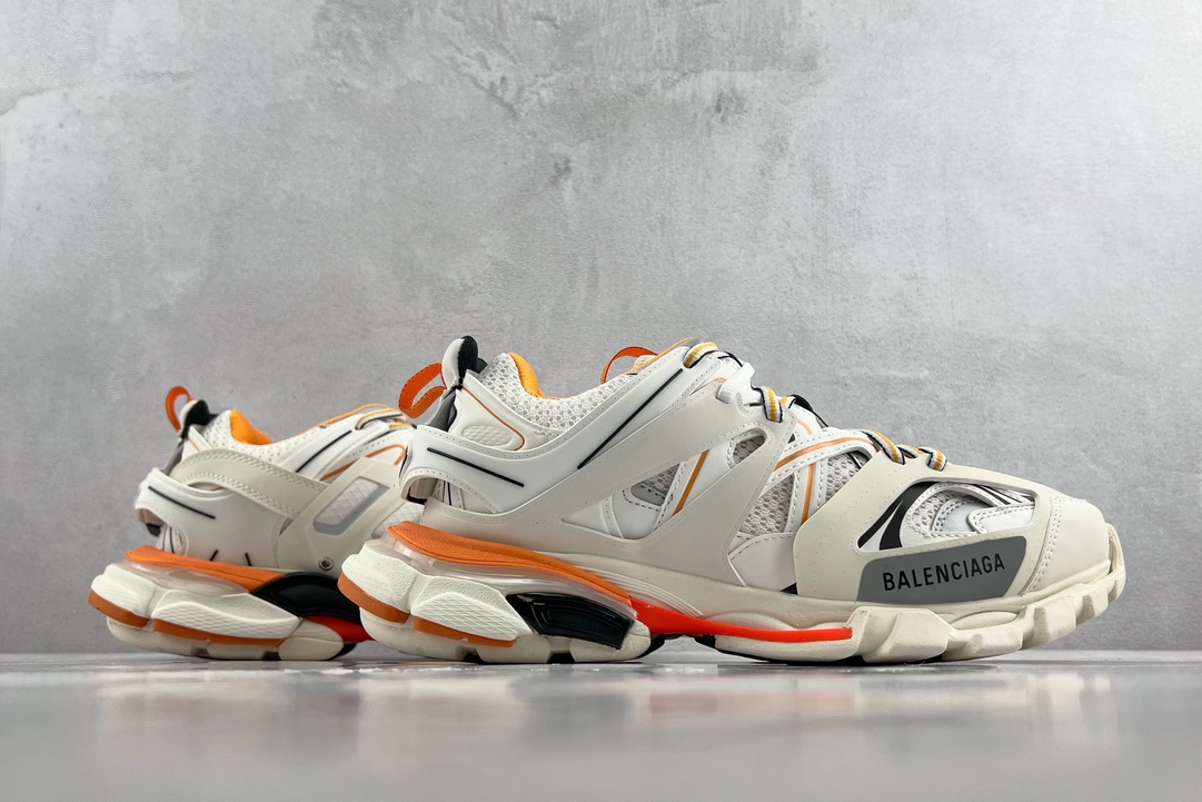 Balenciaga Track 1.0 with light White Orange 542023 W1GB1 9059