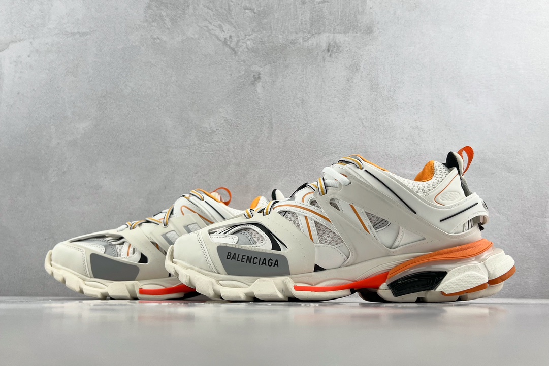 Balenciaga Track 1.0 with light White Orange 542023 W1GB1 9059