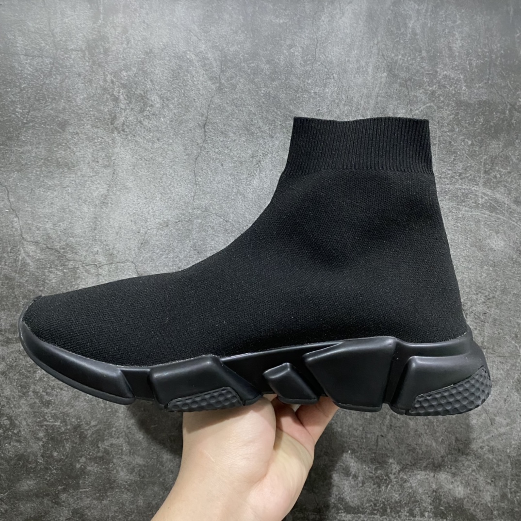 [President Edition] Socks and Shoes All Black Balenciaga Speed ??Run Classic Socks and Shoes