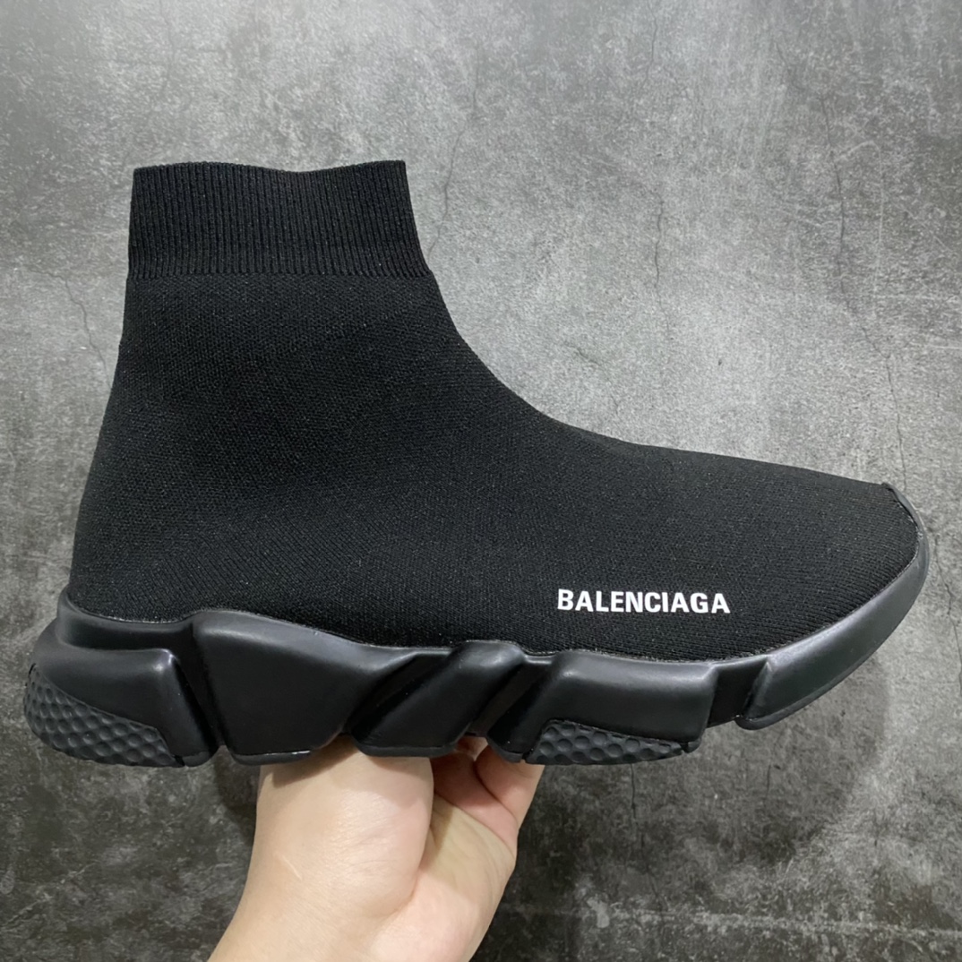 [President Edition] Socks and Shoes All Black Balenciaga Speed ??Run Classic Socks and Shoes