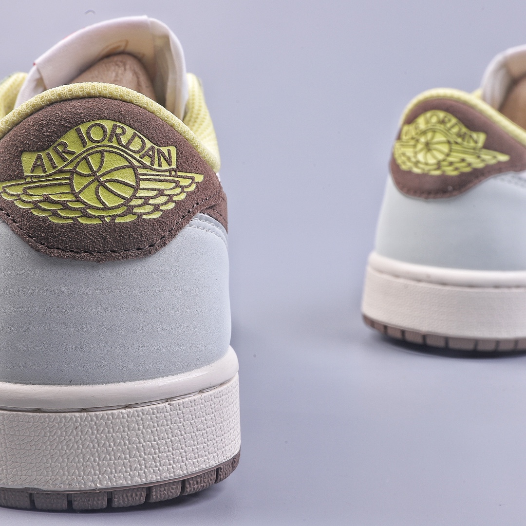 190 外贸 Fragment x TS x Air Jordan 1 Low 白绿倒钩低帮 DM7866-603