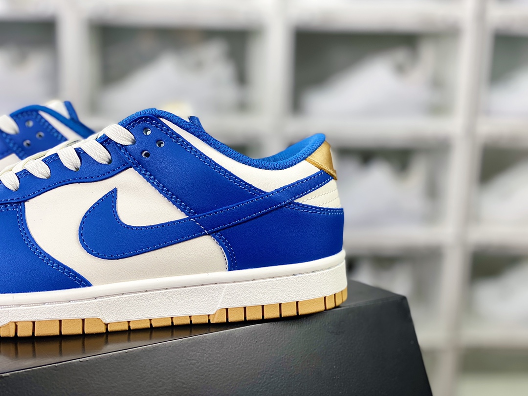200 Nike SB Dunk Low”Gold Blue”扣篮系列低帮休闲运动滑板板鞋“白宝蓝金”FB7173-141