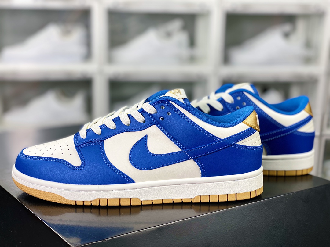 200 Nike SB Dunk Low”Gold Blue”扣篮系列低帮休闲运动滑板板鞋“白宝蓝金”FB7173-141
