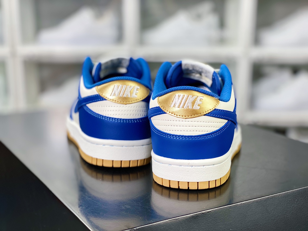 200 Nike SB Dunk Low”Gold Blue”扣篮系列低帮休闲运动滑板板鞋“白宝蓝金”FB7173-141