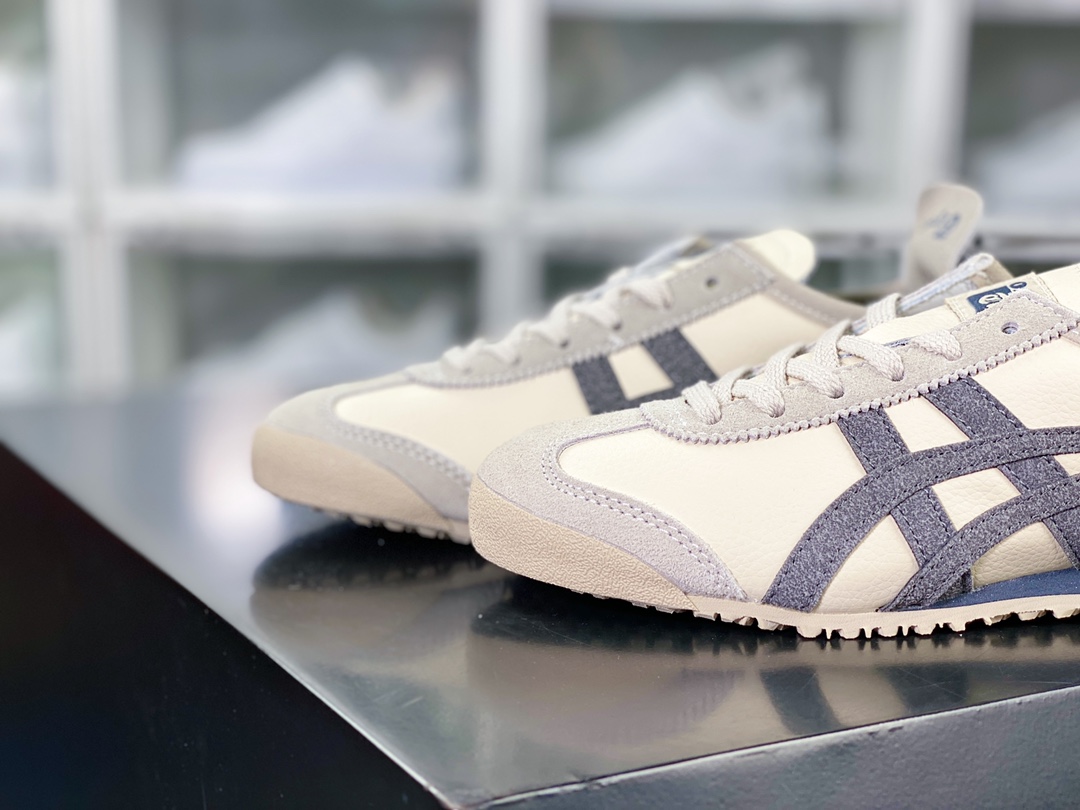 140 鬼塚虎/Onitsuka Tiger Mexico 66经典墨西哥系列低帮复古慢跑鞋“皮革雾霾浅灰”1183B039-020