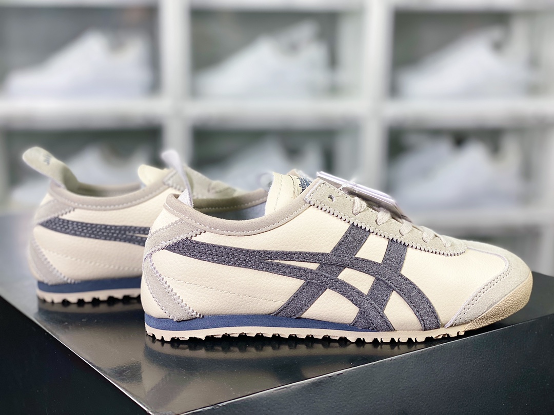 140 鬼塚虎/Onitsuka Tiger Mexico 66经典墨西哥系列低帮复古慢跑鞋“皮革雾霾浅灰”1183B039-020