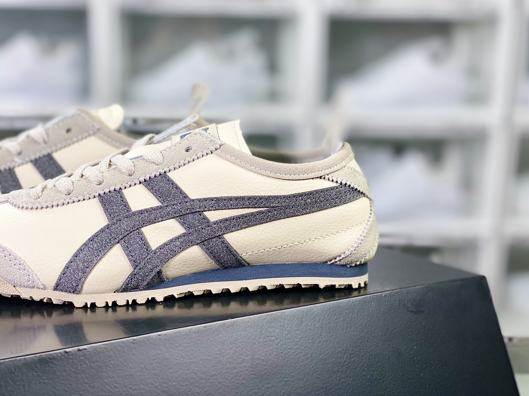 140 鬼塚虎/Onitsuka Tiger Mexico 66经典墨西哥系列低帮复古慢跑鞋“皮革雾霾浅灰”1183B039-020