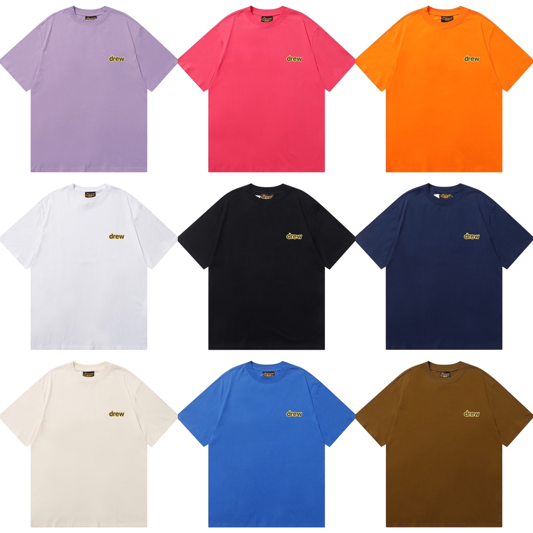 D061 9 colores 2023SS Camiseta de algodón puro de corte holgado y estilo urbano con estampado de cara sonrien…