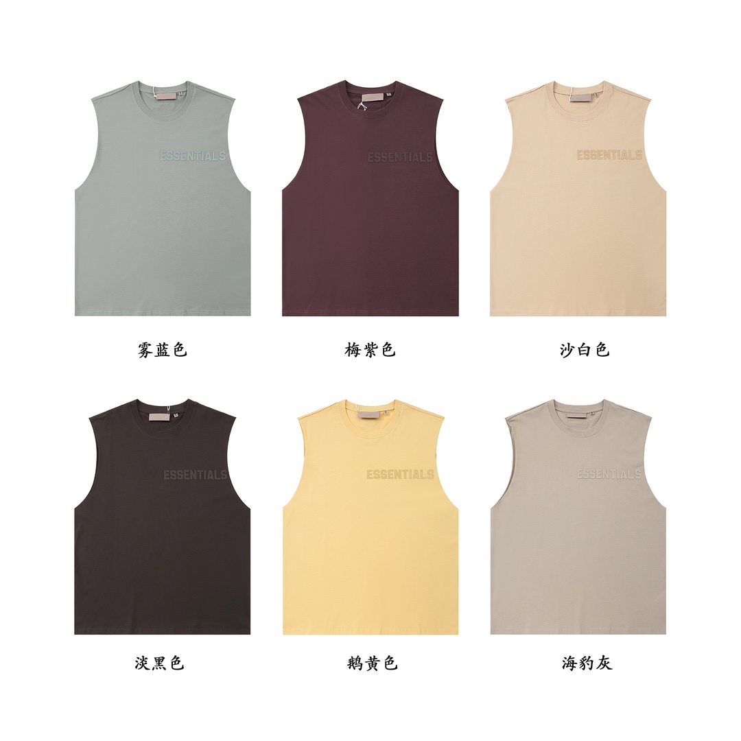 ESSENTIALS FEAR OF GOD
新品双排字母无袖T恤背心
款号：BX8813# 
...