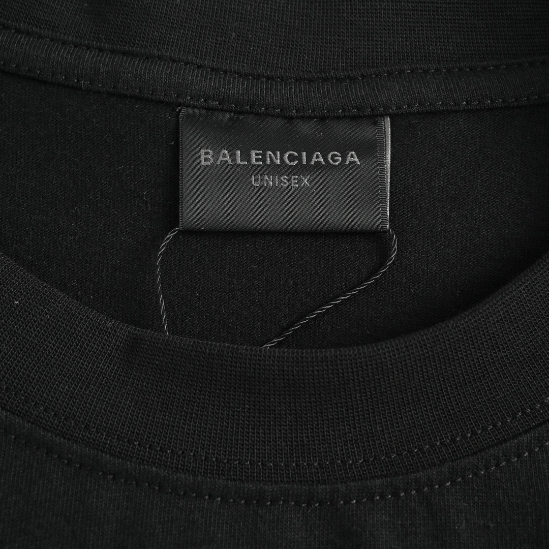 Balenciaga/巴黎世家 23ss 便利贴短袖 定织定染240g长绒棉