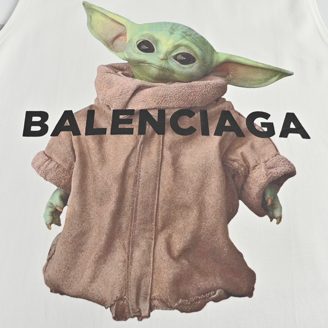 Balenciaga/巴黎世家 23ss 外星人印花背心 男女同款宽松上衣