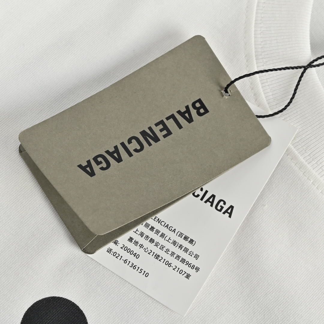 Balenciaga/巴黎世家 23ss 国旗印花背心白色 黑色