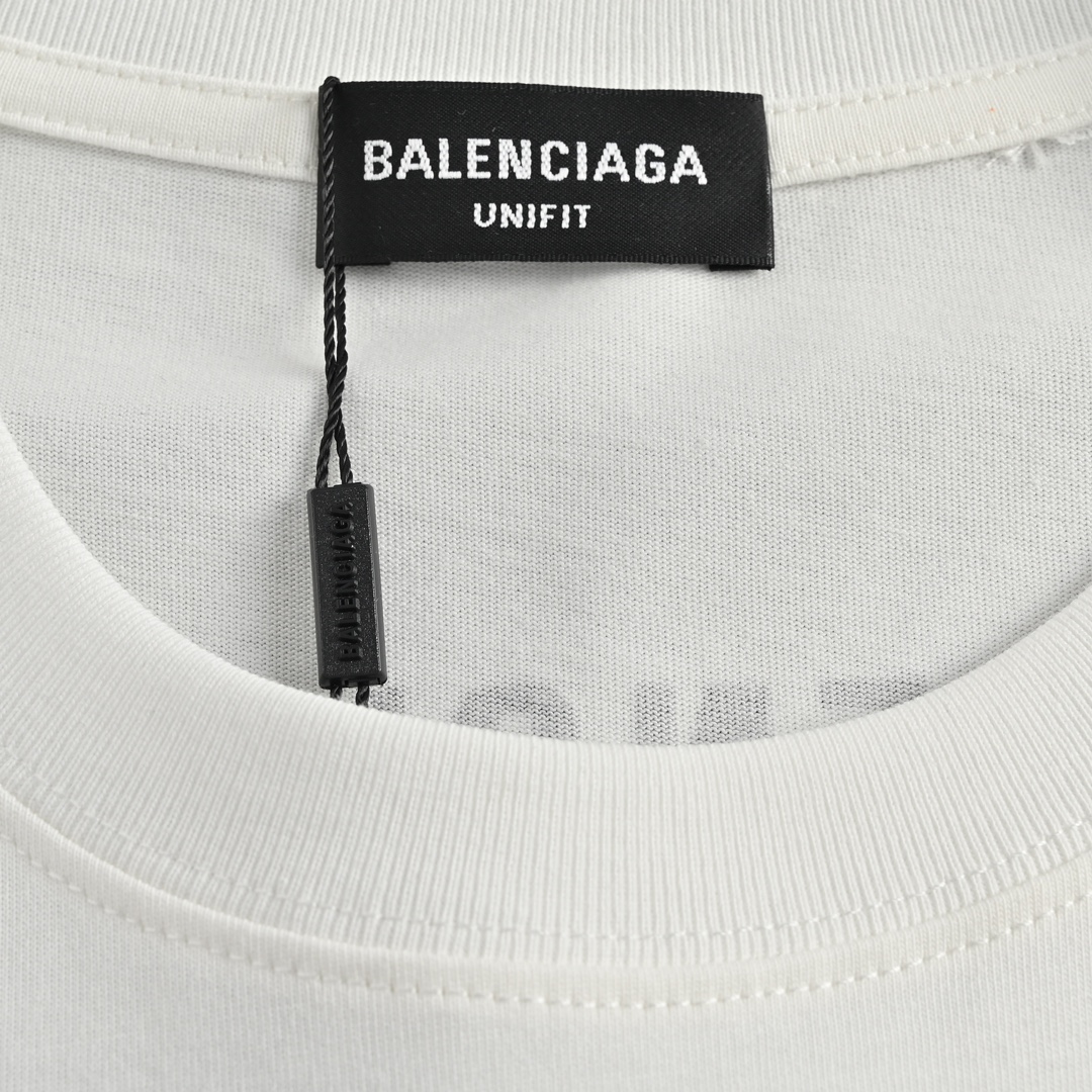 Balenciaga/巴黎世家 23ss 国旗印花背心白色 黑色