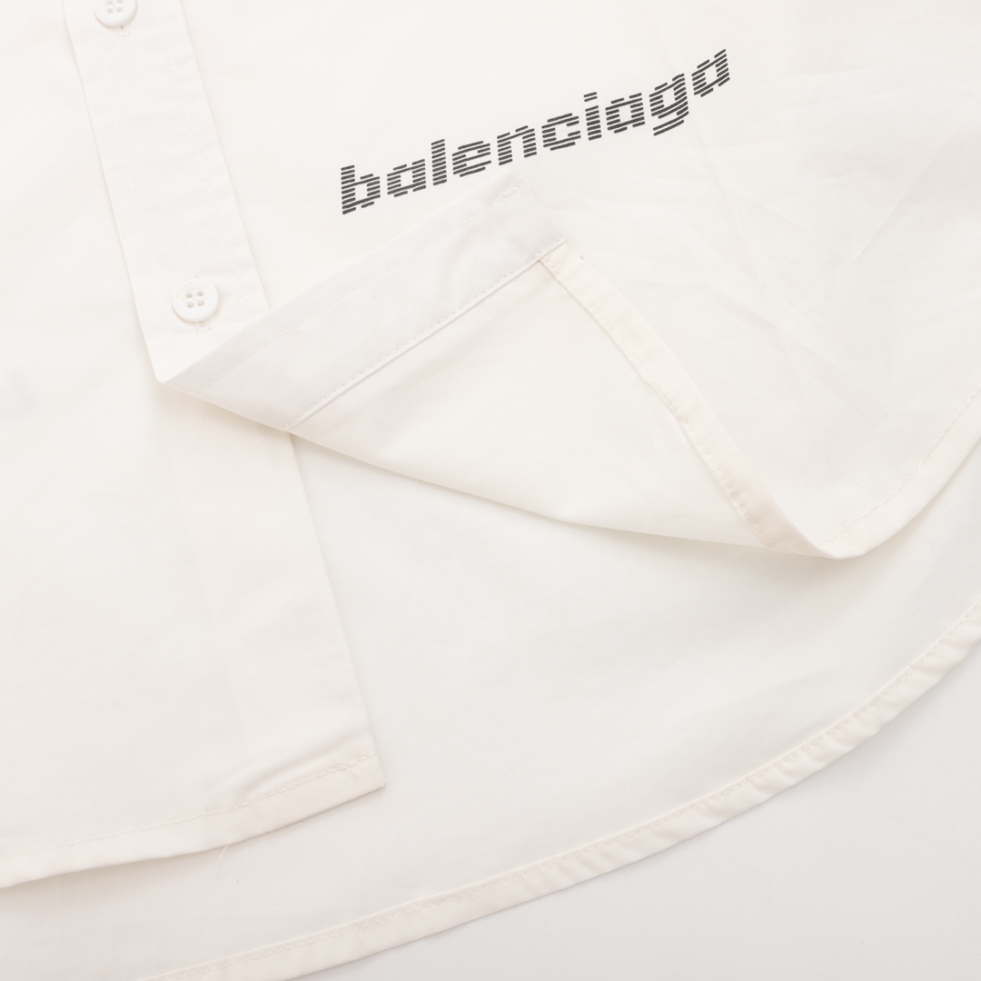 220 Balenciaga/巴黎世家 弹幕印花短袖衬衫