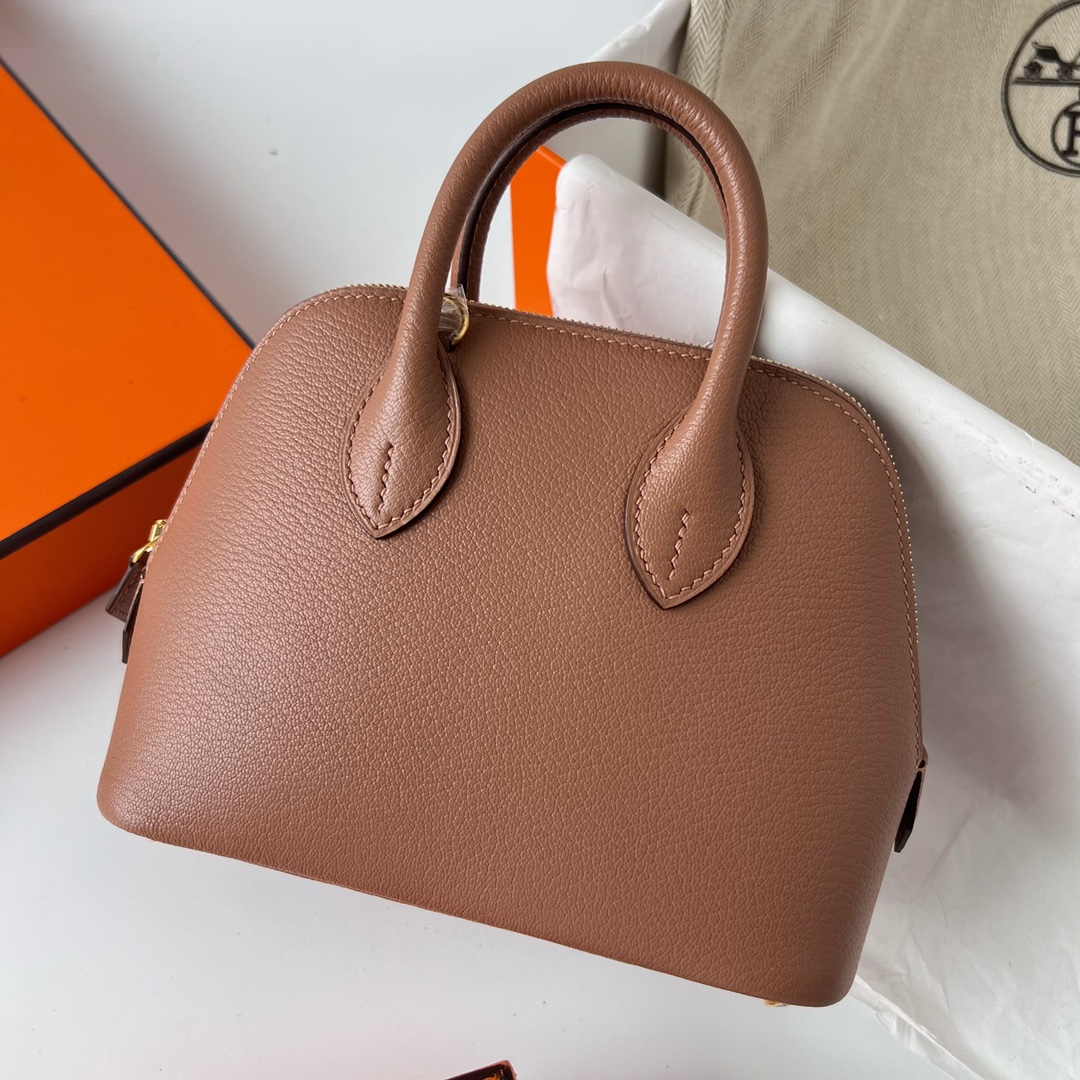 Hermès Hermes entry-level Mini bolide 20cm chevre imported goatskin