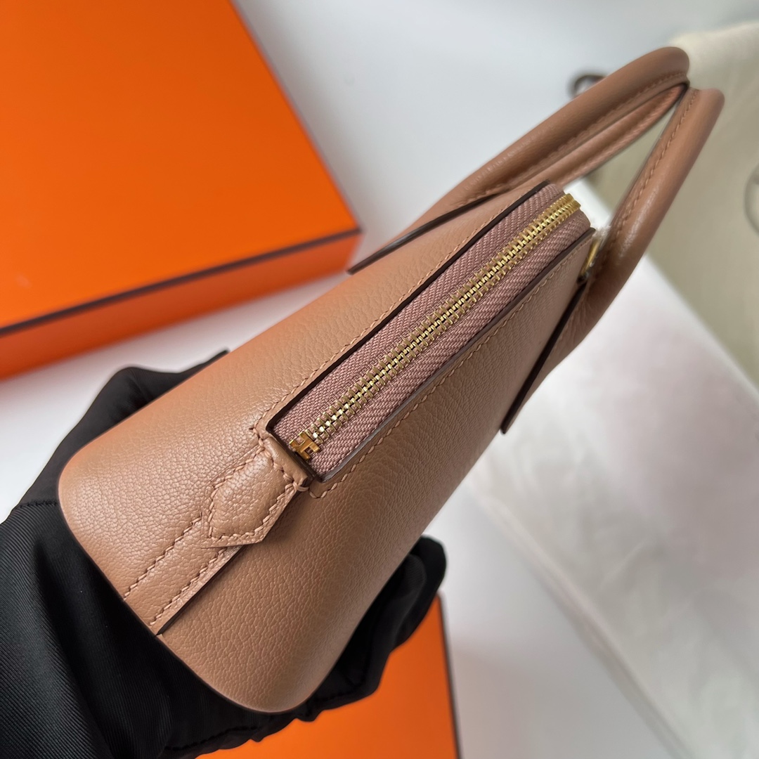 Hermès Hermes entry-level Mini bolide 20cm chevre imported goatskin