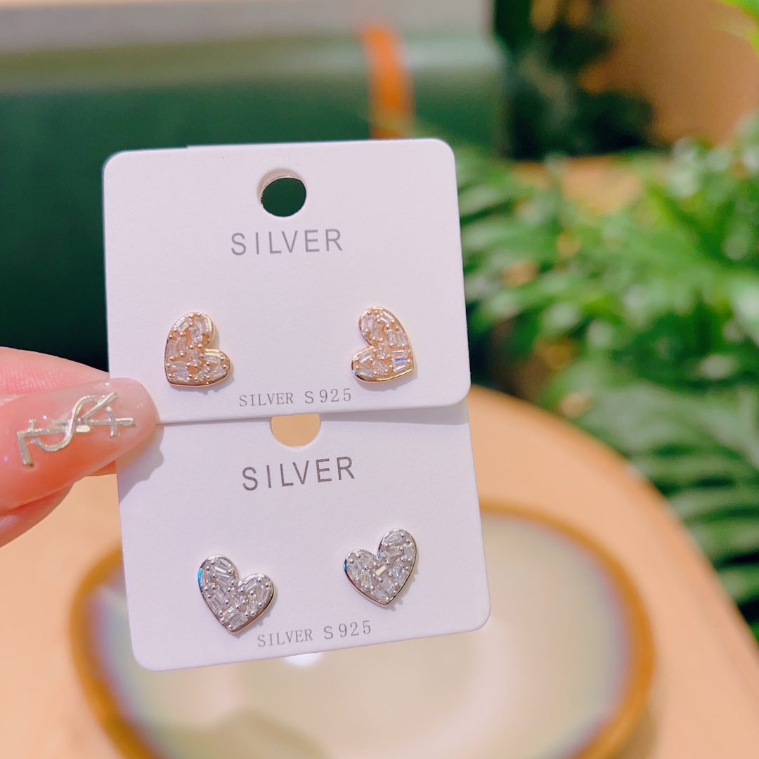 Nickel Free Silver Earrings Cute Self-love Gold