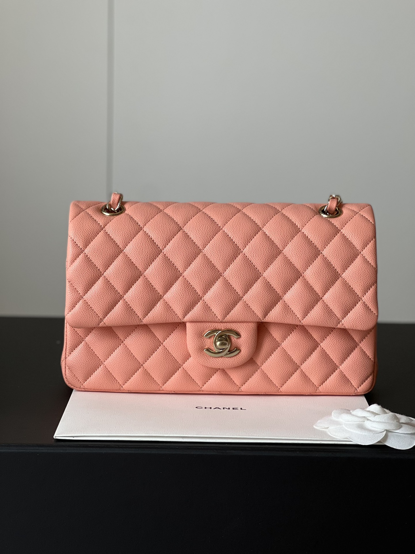 CHANEL CF Classic 25cm Imported Lambskin Small Bag Big Charm Classic Versatile
