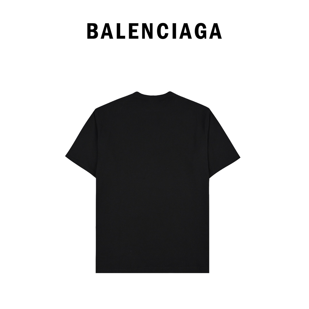 Balenciaga巴黎世家倒体印花字母短袖