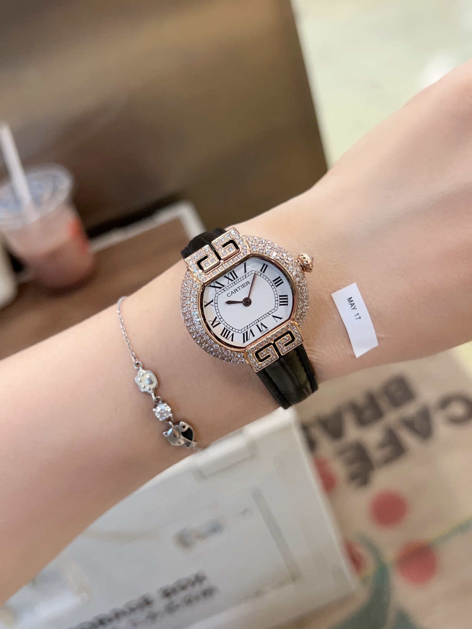 Cartier CARTIER 卡地亚-—Tortue（龟形） 整体更接近原装字体 皮表则升级为 头层意大利