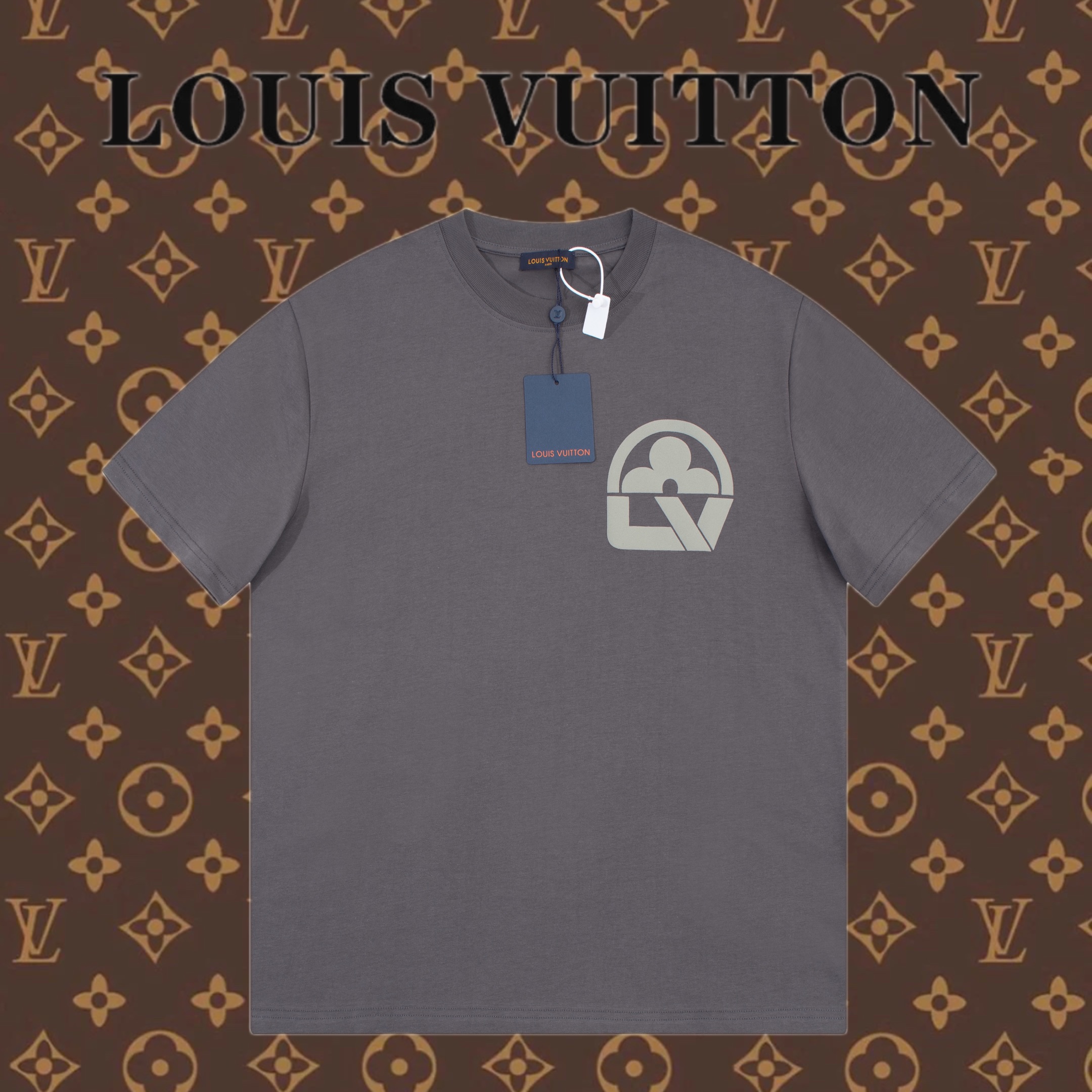 Louis Vuitton 1: 1
 Abbigliamento T-Shirt Nero Grigio Cotone Collezione Primavera/Estate Maniche corte