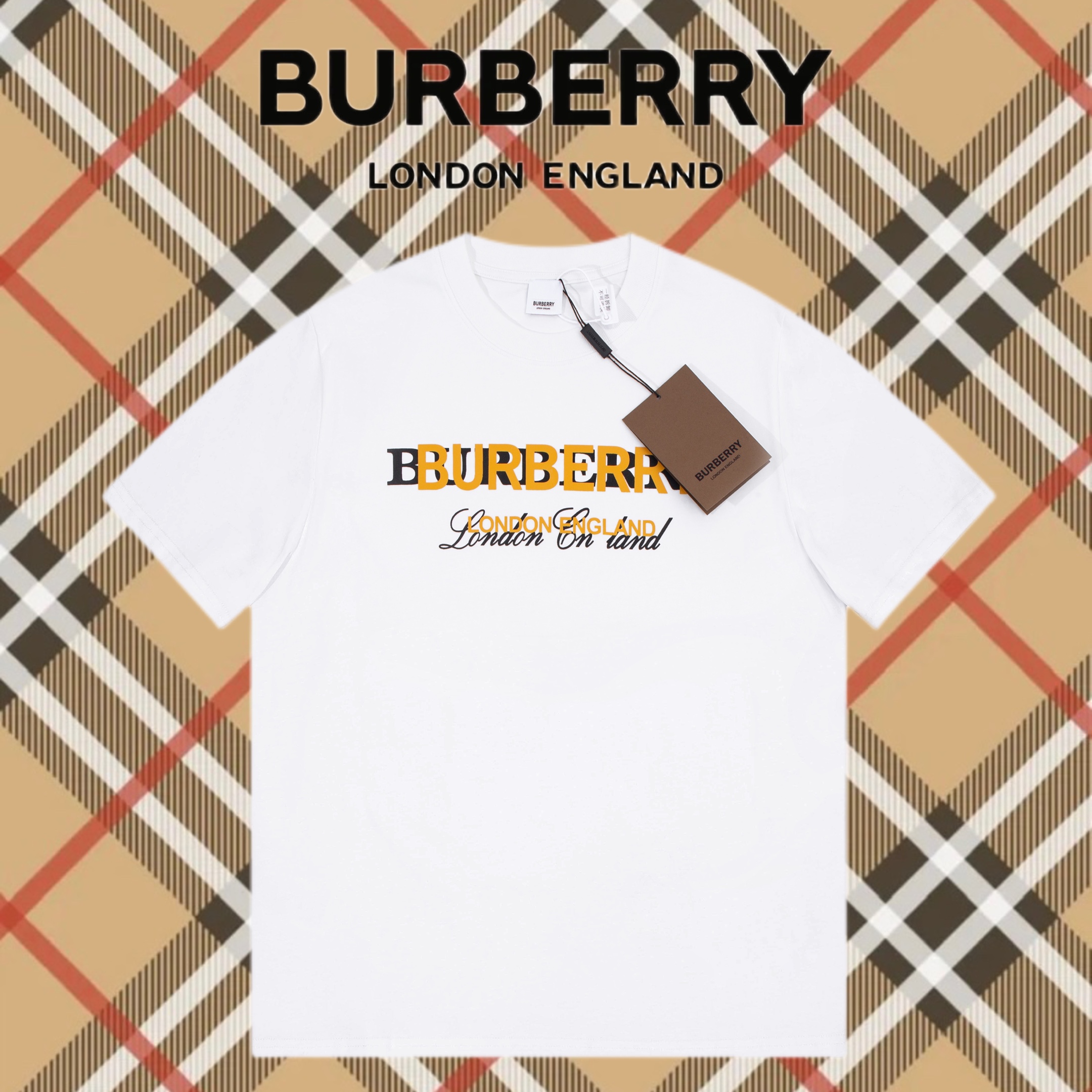 Burberry Abbigliamento T-Shirt Nero Bianco Cotone Collezione Primavera/Estate Maniche corte