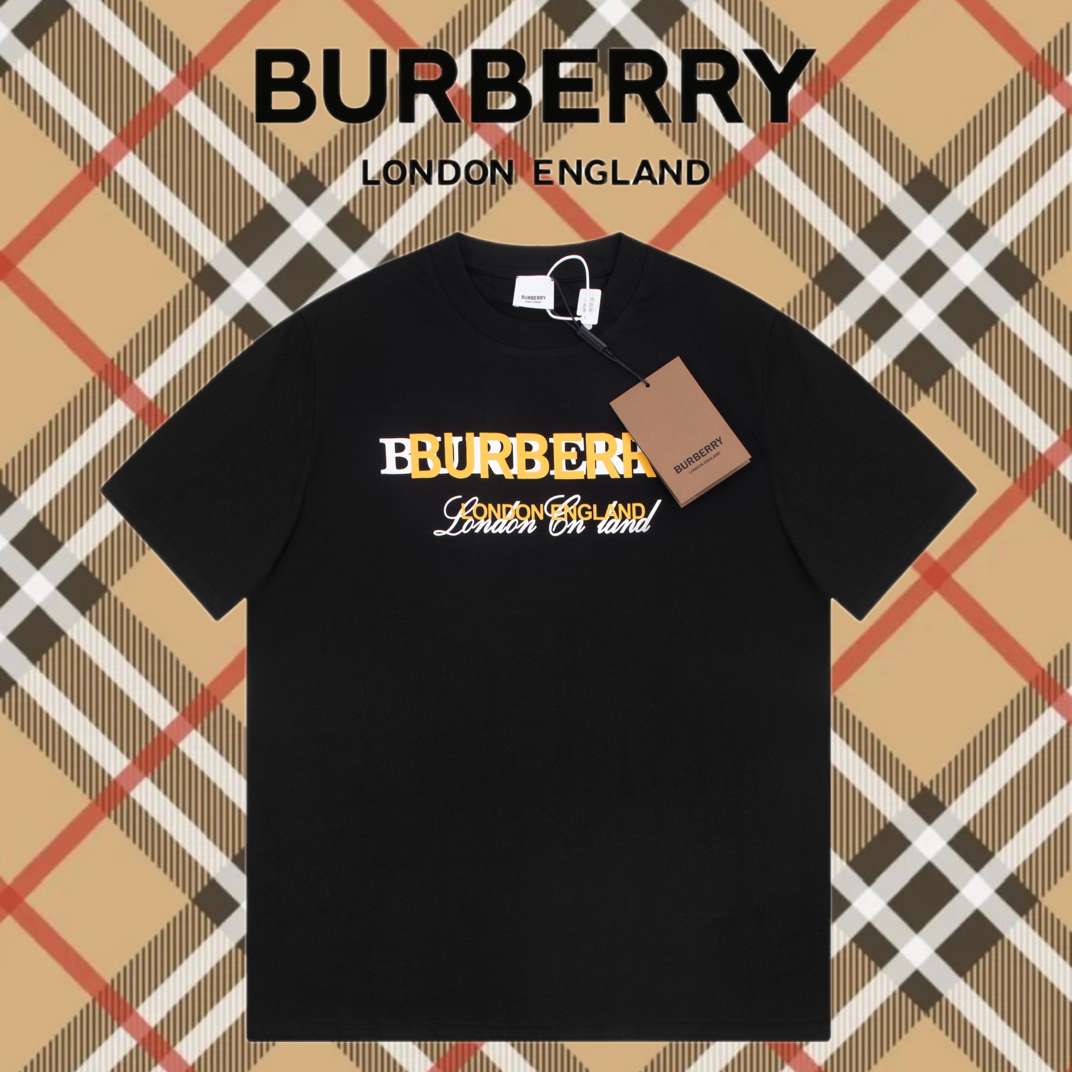 Burberry Abbigliamento T-Shirt Replica di qualità AAA
 Nero Bianco Cotone Collezione Primavera/Estate Maniche corte