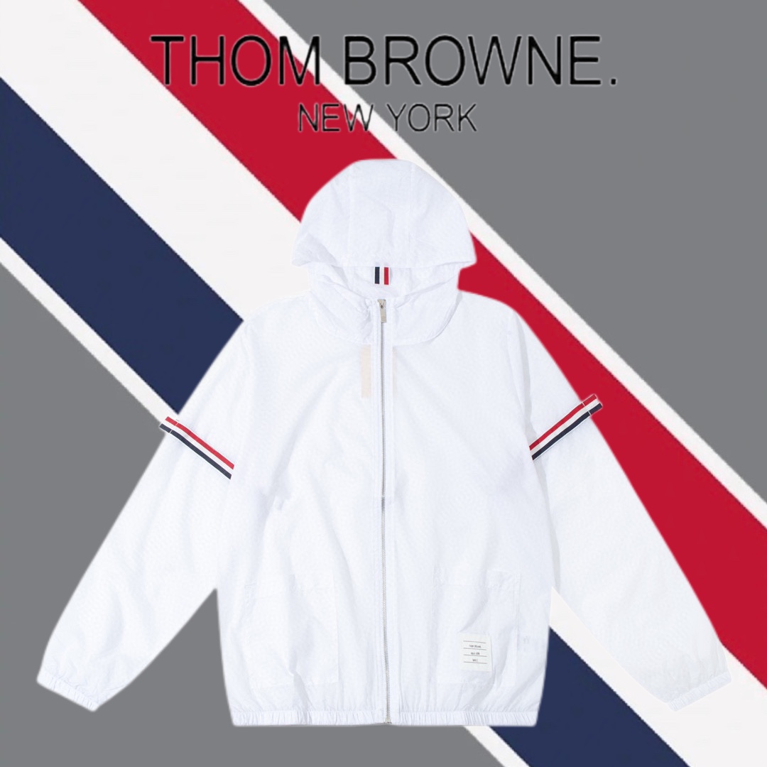 Thom Browne Giacca & Soprabito Abbigliamento per la Protezione Solare Replica di moda
 Marrone Viola Collezione Primavera/Estate Top con cappuccio