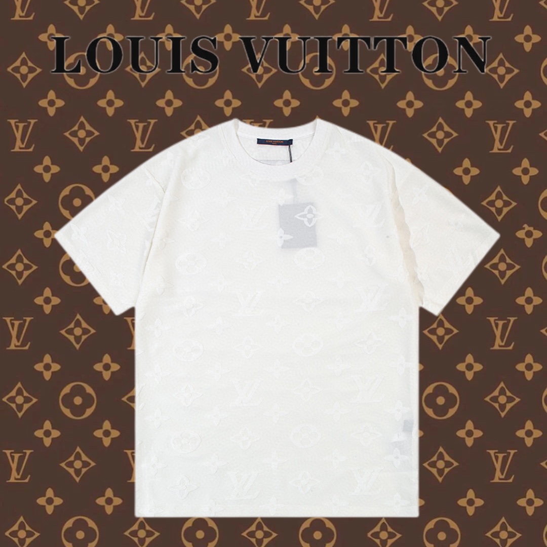 Louis Vuitton Abbigliamento T-Shirt Migliore nuovo stile di replica
 Bianco Lavorazione a maglia Fashion Maniche corte