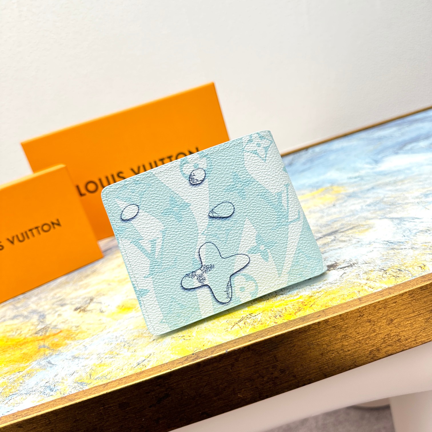 Close Up of Leather Wallet Texture