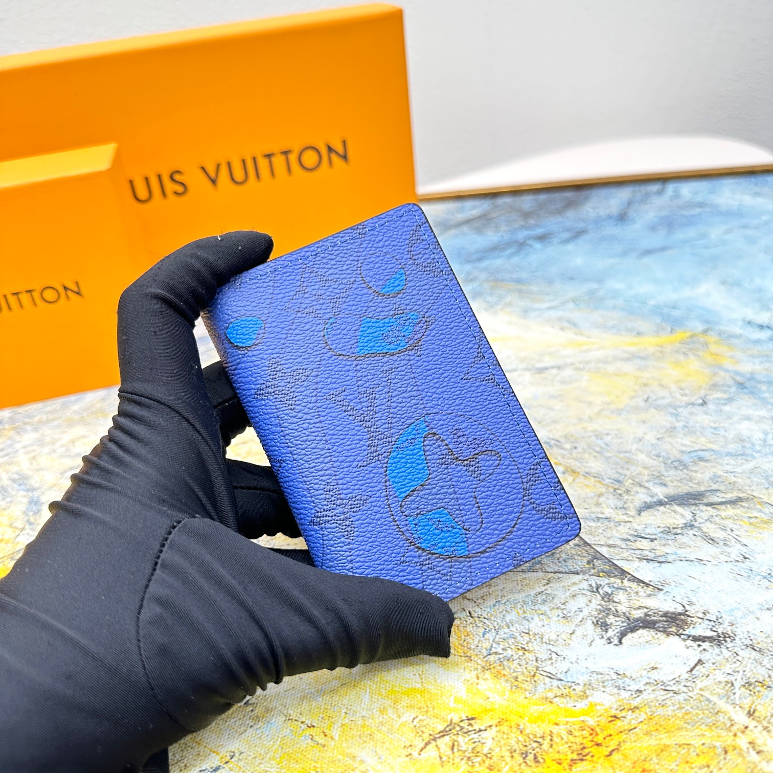 Stylish Leather Card Holder - Product in Hand Stylish Leather Card Holder - In-Hand Shot