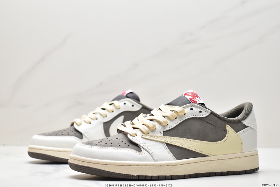 fragment design x Travis Scott x Nike Air Jordan 1 Low OG SP”Black/Green Toe”AJ1 Jordan first-generation classic basketball shoes DM7866-162