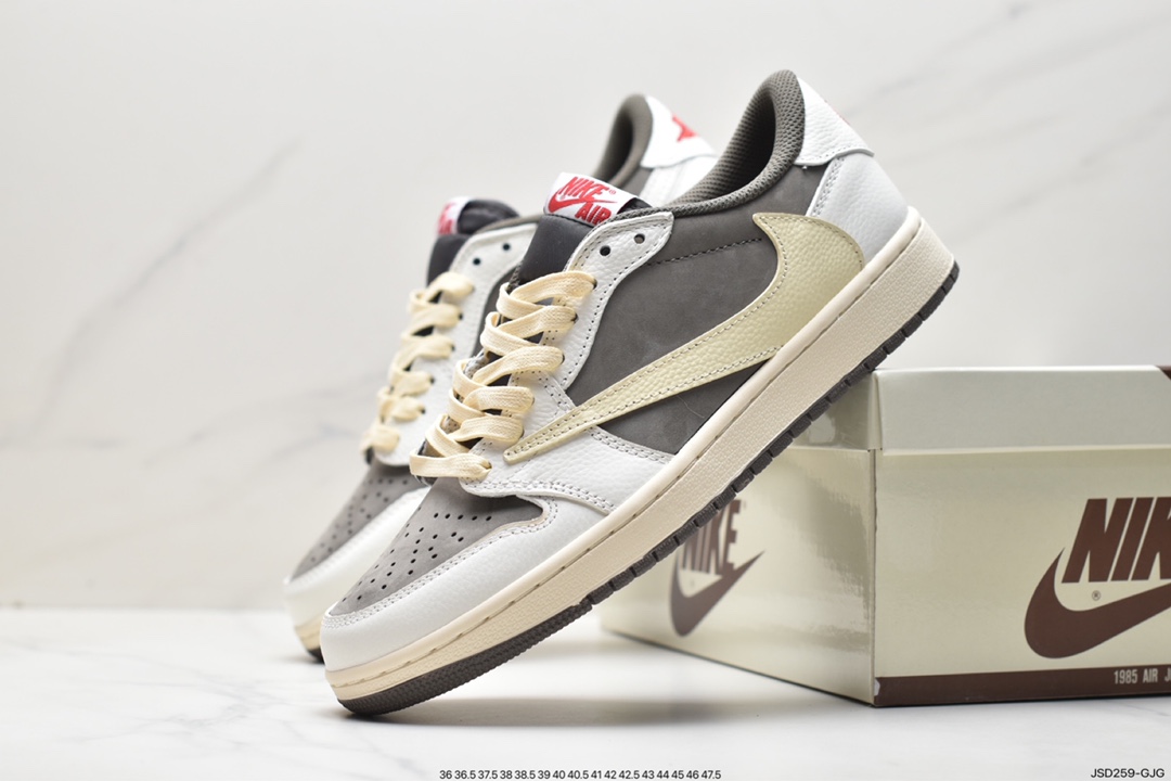 fragment design x Travis Scott x Nike Air Jordan 1 Low OG SP”Black/Green Toe”AJ1 Jordan first-generation classic basketball shoes DM7866-162