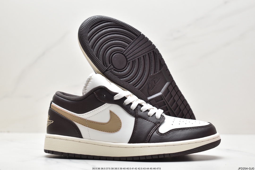 篮球鞋, 乔丹, Jordan Air Jordan 1Low“Shadow Brown", Jordan, DC0774-200, Air Jordan 1, Air Jordan - 乔丹 Jordan Air Jordan 1Low“Shadow Brown" 经典潮流 防滑耐磨 低帮 复古篮球鞋 女款 棕色 DC0774-200