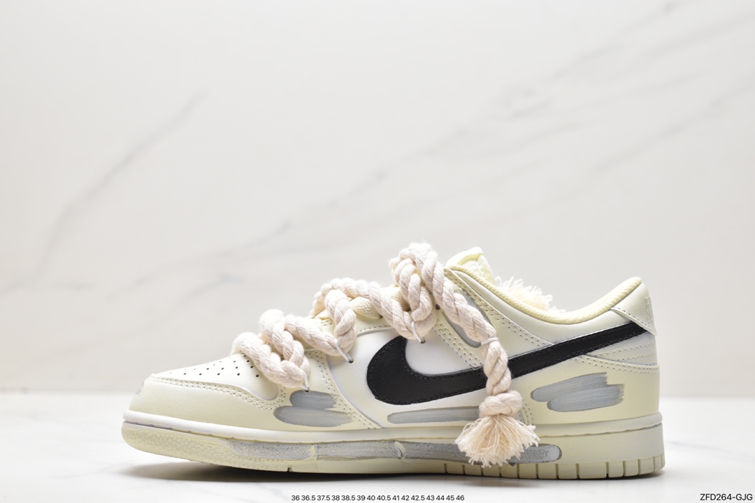 板鞋, Nike Dunk Low“White Sail”, Nike Dunk Low, Nike Dunk, NIKE, Dunk Low, Dunk, DD1503-121 - 耐克 Nike Dunk Low“White Sail” 氧化做旧 防滑耐磨 低帮 休闲运动板鞋 女款米 白色 DD1503-121