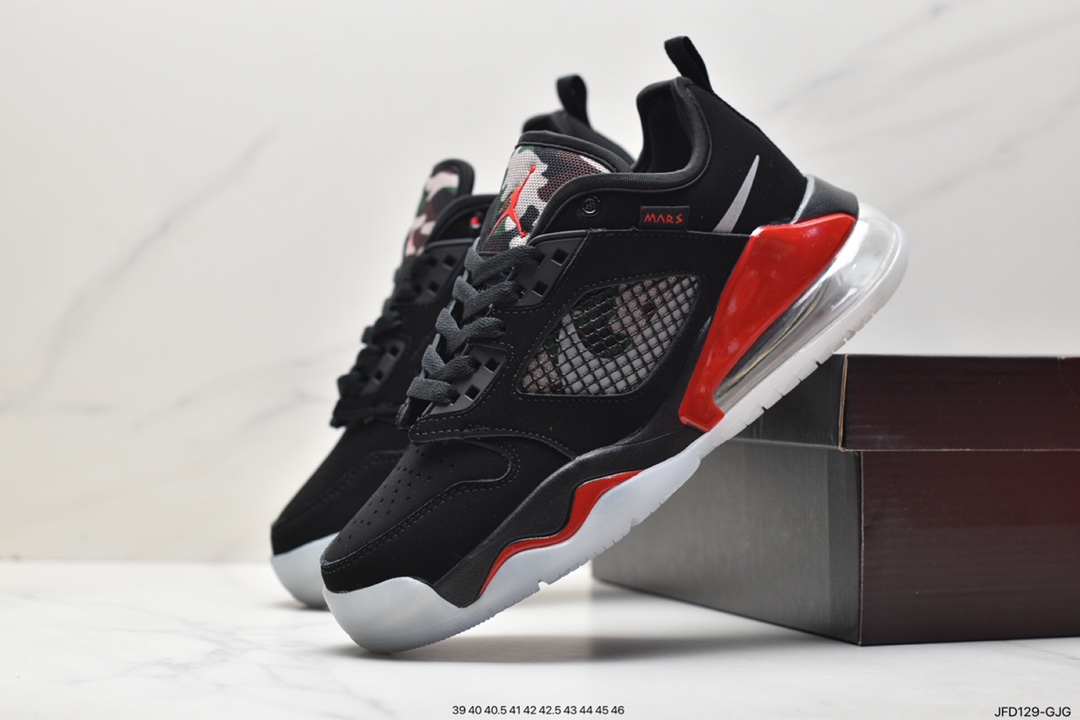 170 Air Jordan Mars 270 Low 低帮 黑红迷彩 AJ270 乔丹篮球鞋系列 货号：CK1196-008