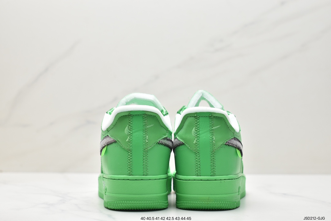 板鞋, Off-White x Nike Air Force 1Low“Green", OFF-WHITE x, Off-White, Nike Air Force 1, Nike Air, DX1419-300, Air Force 1 - 耐克 Off-White x Nike Air Force 1Low“Green" 经典潮流 防滑减震 低帮 休闲板鞋 绿色艺术馆 DX1419-300