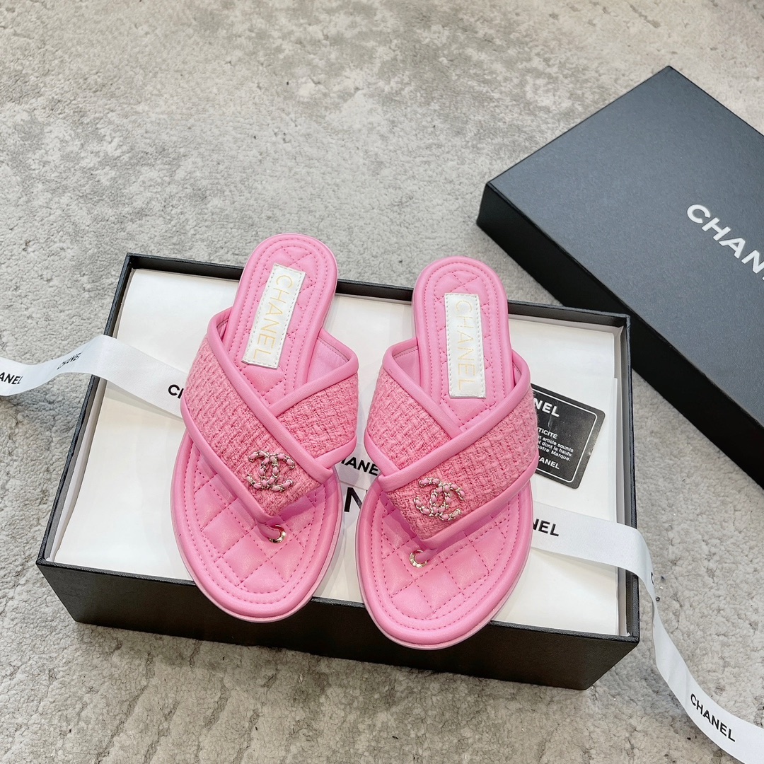CHANEL тапкі з цялячай скуры, робяць ногі белымі, элегантны стыль