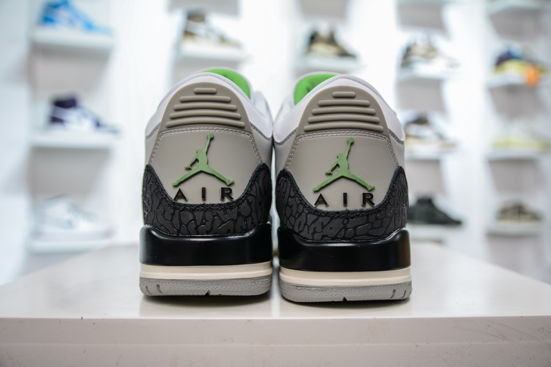 Air Jordan 3 Retro AJ3 Qiao 3 ”Chlorophyll” produced by R factory 136064-006