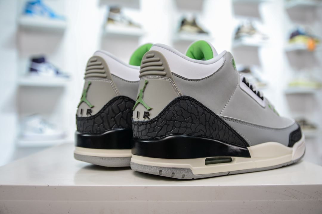 Air Jordan 3 Retro AJ3 Qiao 3 ”Chlorophyll” produced by R factory 136064-006