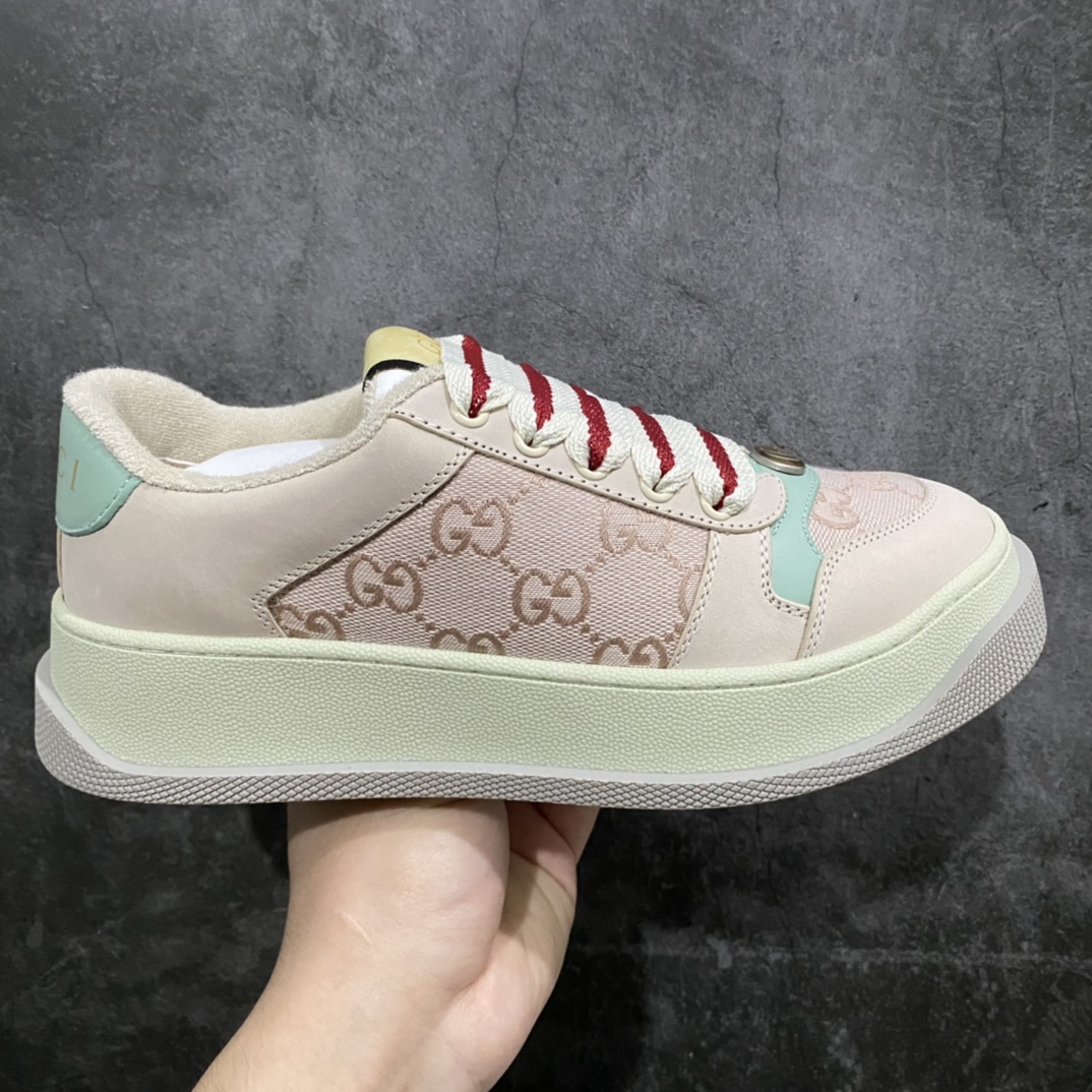 [Wandan pure original] Gucci Double Screener Platform GG Sneaker Low double prototype sneakers