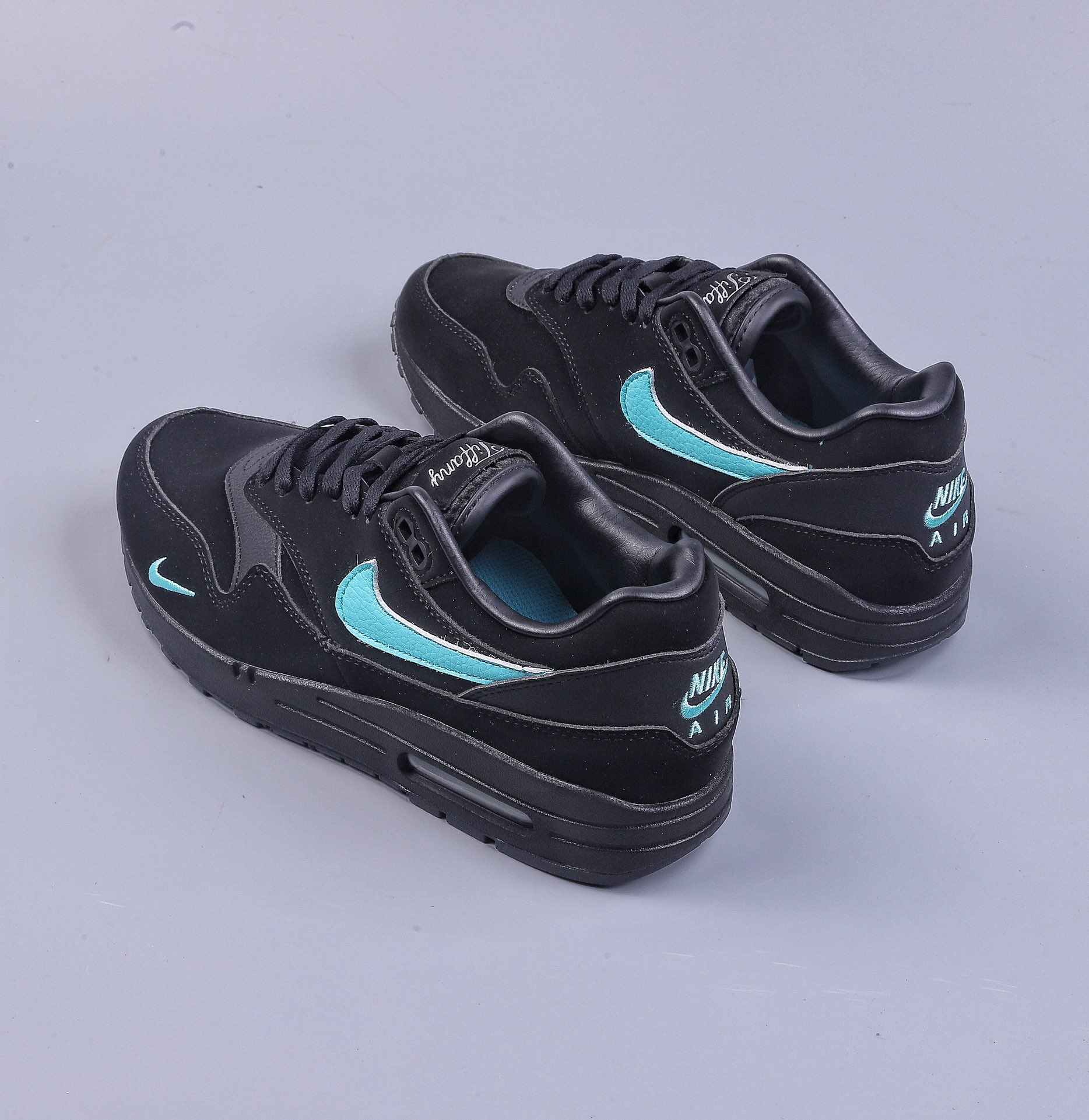 Nike Air Max 1 PRM Tiffany black and green pure original version retro casual running shoes FB8915-800