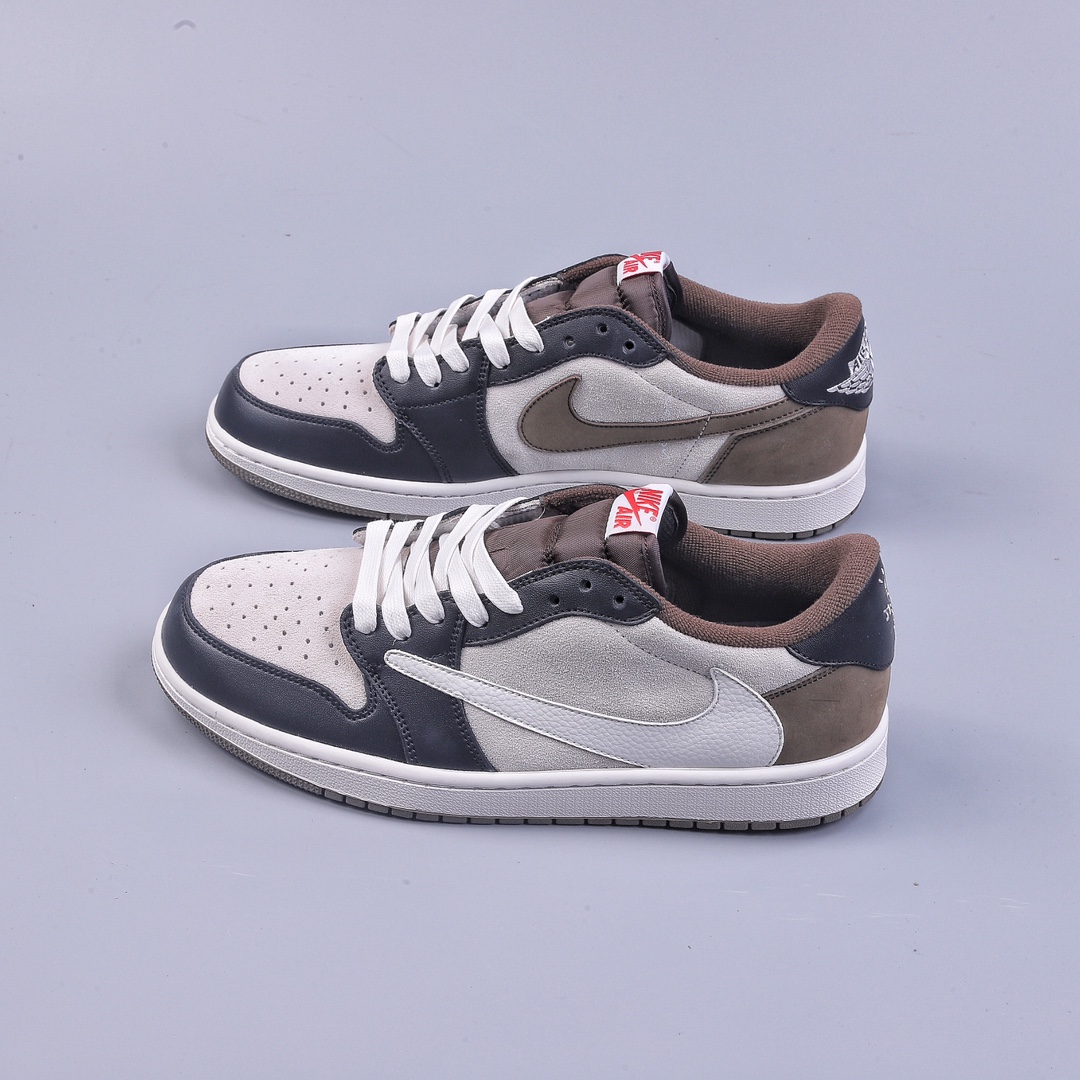 220 Travis Scott x Fragment x Air Jordan 1 Low TS联名倒勾低帮板鞋  DM7866-902